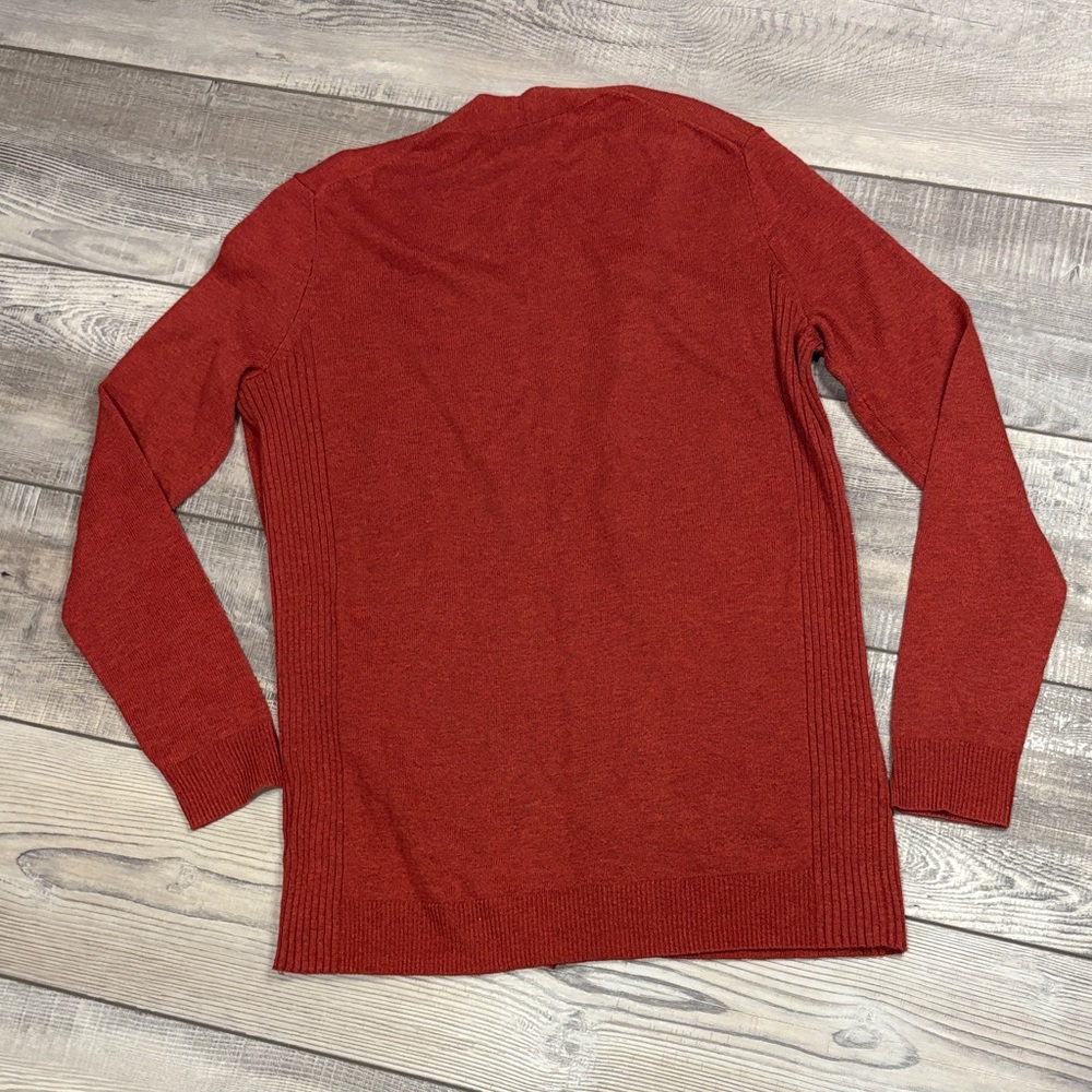 Gap Rust Red Open Front Lightweight Cardigan Euc … - image 6